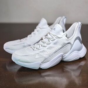 Adidas Impact FLX Training Gym Shoes White Silver Men's 10 GV6767 Weightlifting